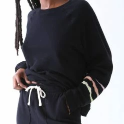 Outlet 🎉 Electric & Rose 👩 women Sloan Sweatshirt - Trance in Onyx/Rosewater/Honeysuckle 🔥