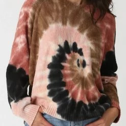 Discount 🎁 Electric & Rose 👩 women Avila Sweater - Wave in Onyx/Rosewood/Blush ✨