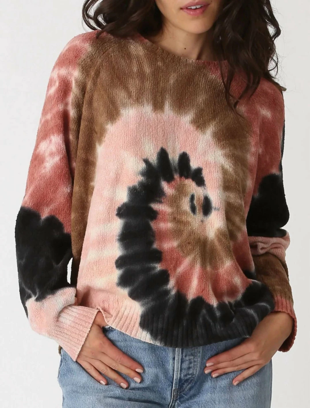 Discount π Electric & Rose π© women Avila Sweater - Wave in Onyx/Rosewood/Blush β¨