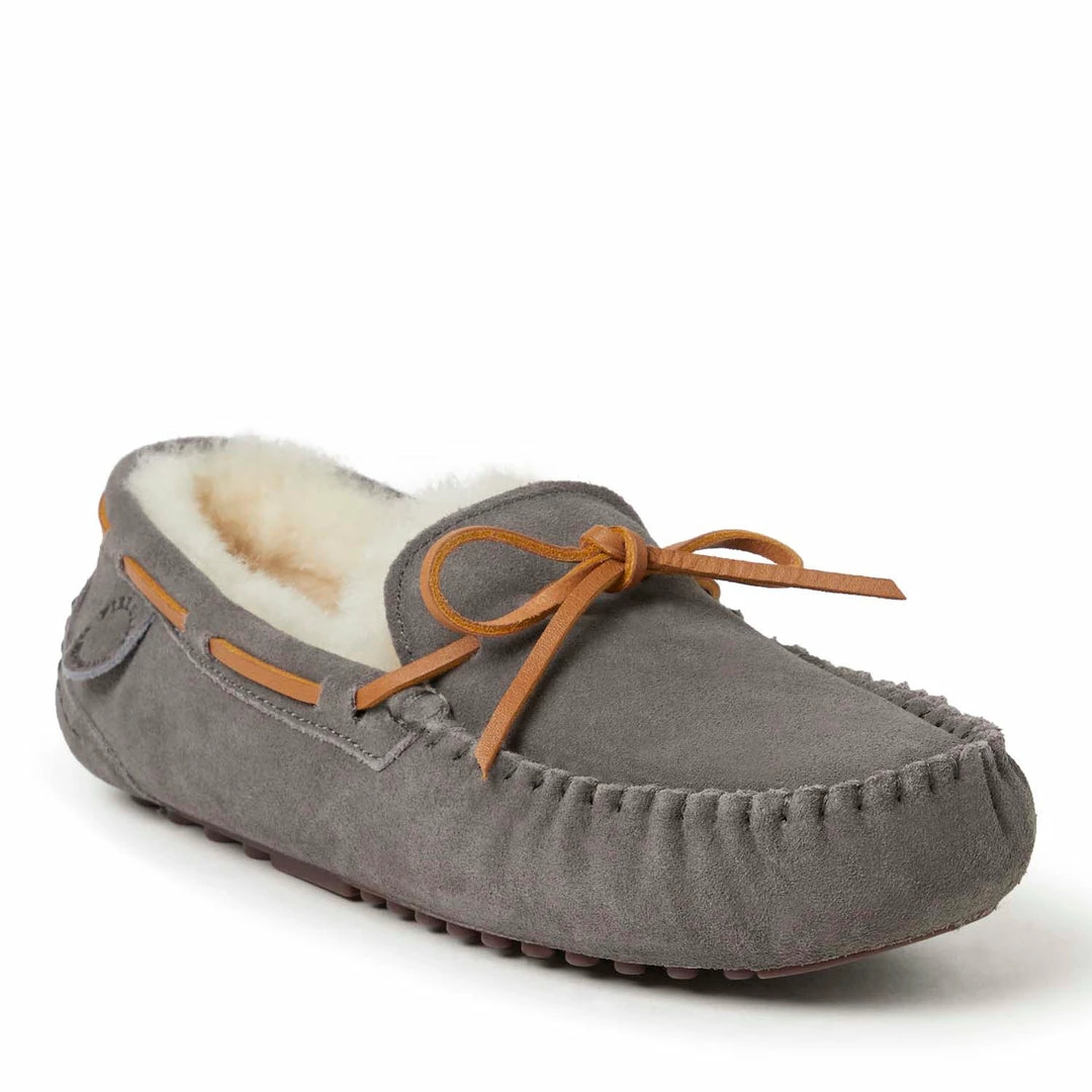 Coupon β¨ Fireside By Dearfoams Men's Victor Genuine Shearling Moccasin with Tie π - Image 5