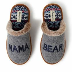 Brand new 🌟 Dearfoams 👩 Women's Grey Felted Mama Bear Scuff Slippers 🧨