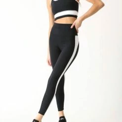 Best deal 🤩 Electric & Rose 👩 women Dawson Legging in Onyx/Cloud 🌟