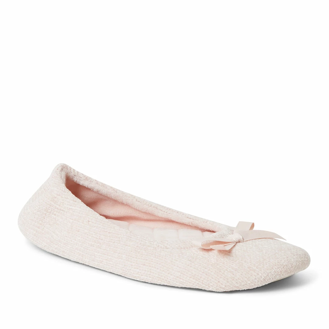 Outlet π Dearfoams π© Womens Layla Chenille Ballerina w/ Genuine Suede Outsole π₯