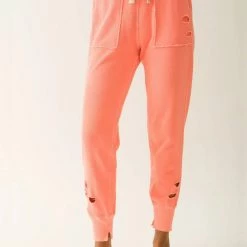 Best Pirce 🤩 Electric & Rose 👩 women Feliz Sweatpant - Vintage Distressed in Aperol 🛒