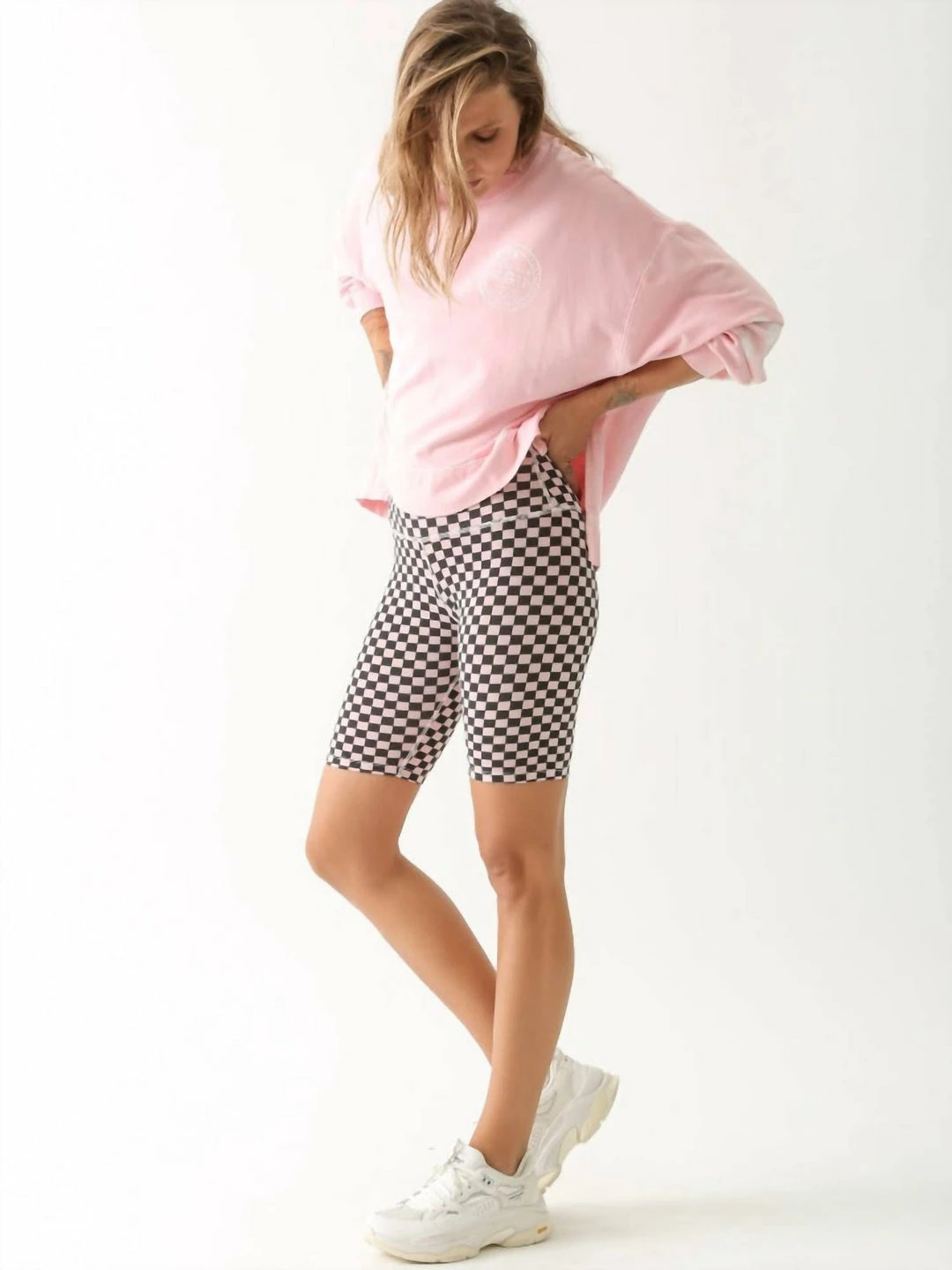 Top 10 π Electric & Rose π© women Medano Checkered Biker Short in Onyx/Blush π - Image 2