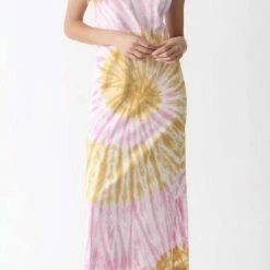 Hot Sale 🎉 Electric & Rose 👩 women Defay 👗 Dress in Pink Tie Dye 🤩