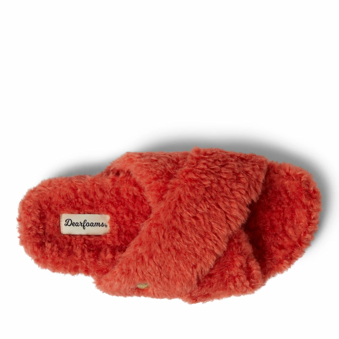 Best reviews of π Dearfoams π© Womens Maddy Teddy Crossband MFB Slide β - Image 5