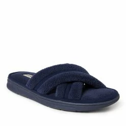 Cheapest π Dearfoams Mens Caden Terry Crossband Slide π