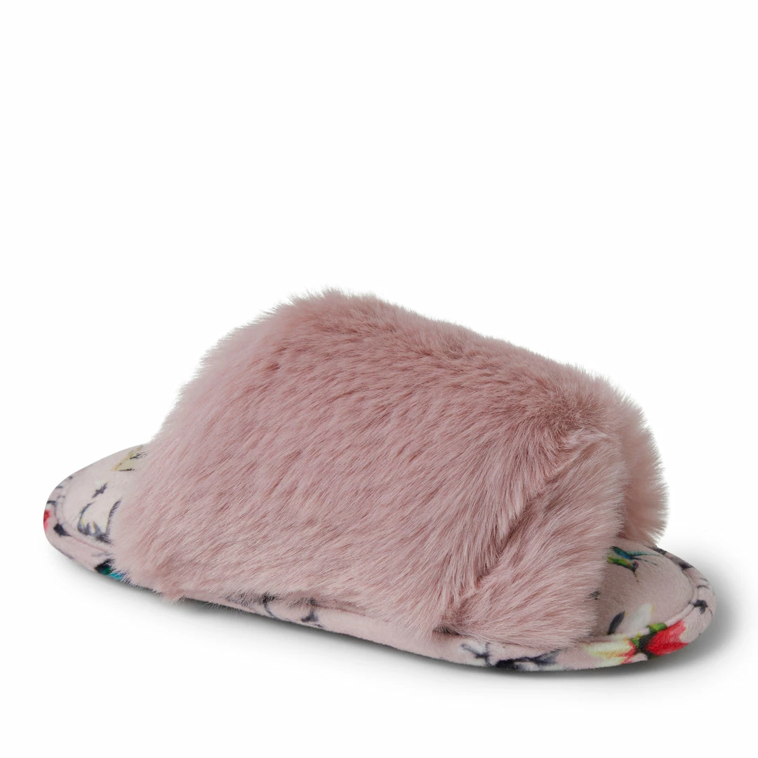 Budget π Dearfoams π© Womens Louise Furry Cross Band Slide with Eyemask π₯ - Image 2