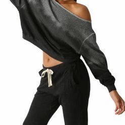 Best Sale ❤️ Electric & Rose 👩 women Ferera Sweatshirt - Dusk in Onyx/Heather Grey 🎉