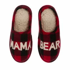 Promo π Dearfoams π© Women's Buffalo Check Mama Bear Clog π