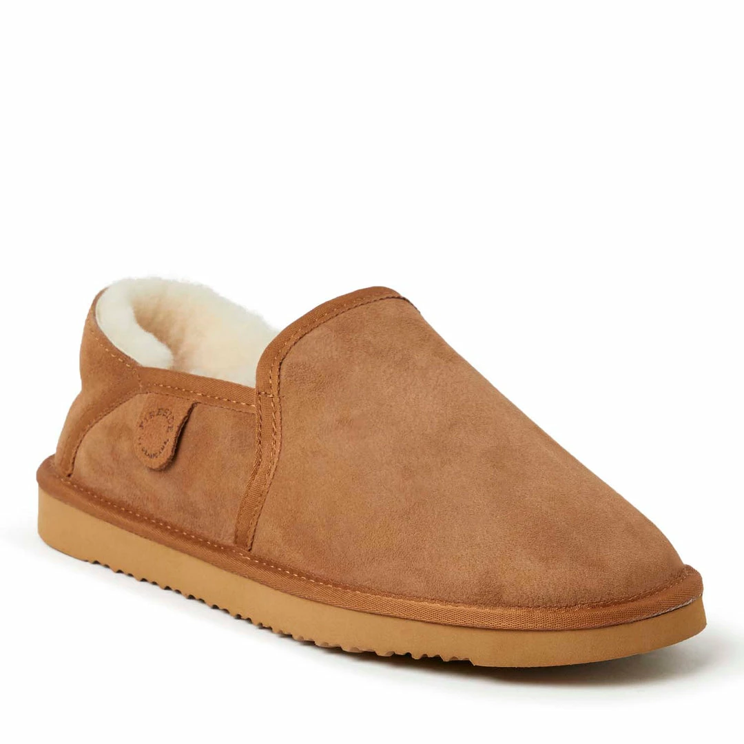 New π₯° Fireside By Dearfoams Men's Hobart Genuine Shearling Closed Back π