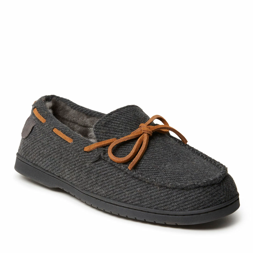 Hot Sale π Fireside By Dearfoams Men's Grafton Microwool and Genuine Shearling Moccasin π―