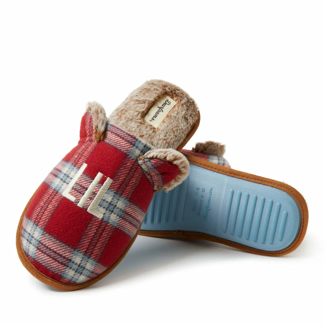 Coupon π― Dearfoams men Adult Unisex Lil Bear Red Plaid Slippers π₯° - Image 2
