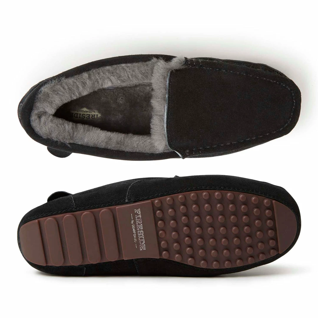 Hot Sale π₯° Fireside By Dearfoams Men's Melbourne Genuine Shearling Moccasin β€οΈ - Image 2