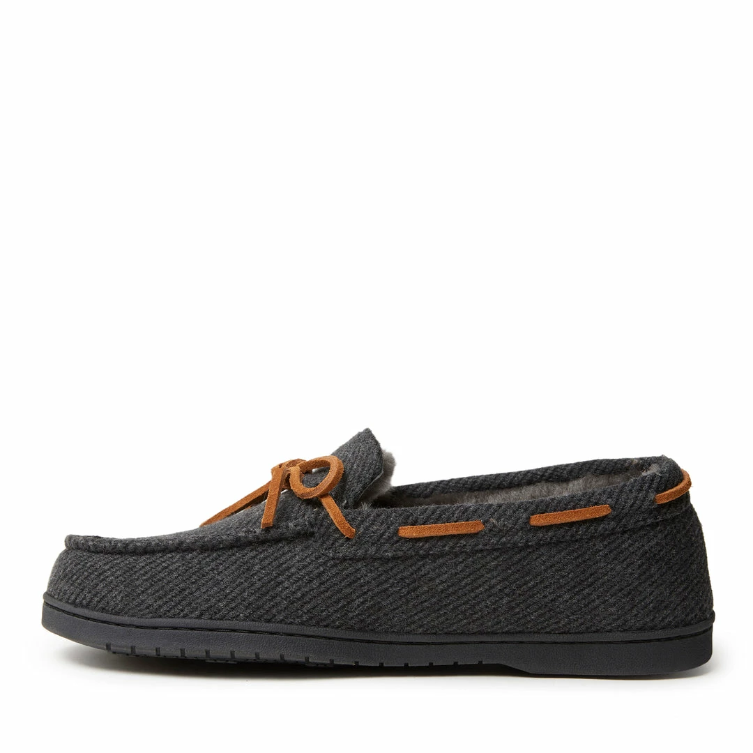 Hot Sale π Fireside By Dearfoams Men's Grafton Microwool and Genuine Shearling Moccasin π― - Image 3