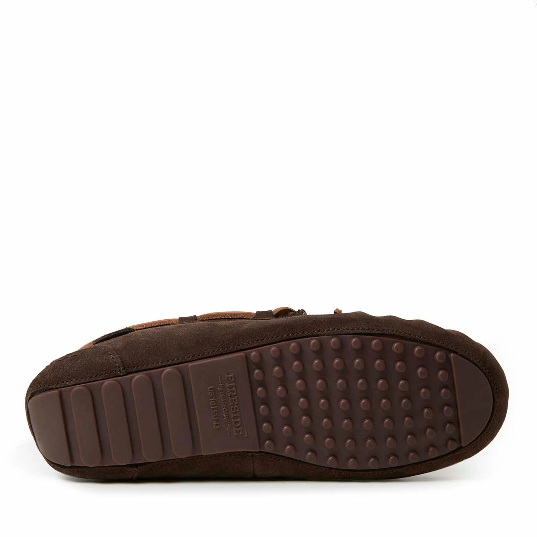 Coupon β¨ Fireside By Dearfoams Men's Victor Genuine Shearling Moccasin with Tie π - Image 4