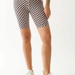 Top 10 π Electric & Rose π© women Medano Checkered Biker Short in Onyx/Blush π