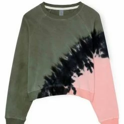 Outlet 🔥 Electric & Rose 👩 women Ronan Pullover in Echo Wash Laurel/Melon/Onyx 🎉