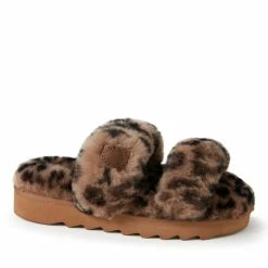 New π€© Dearfoams π© Women's Benalla All Over Shearling Double Band Slide π