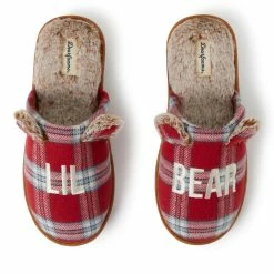 Coupon π― Dearfoams men Adult Unisex Lil Bear Red Plaid Slippers π₯°