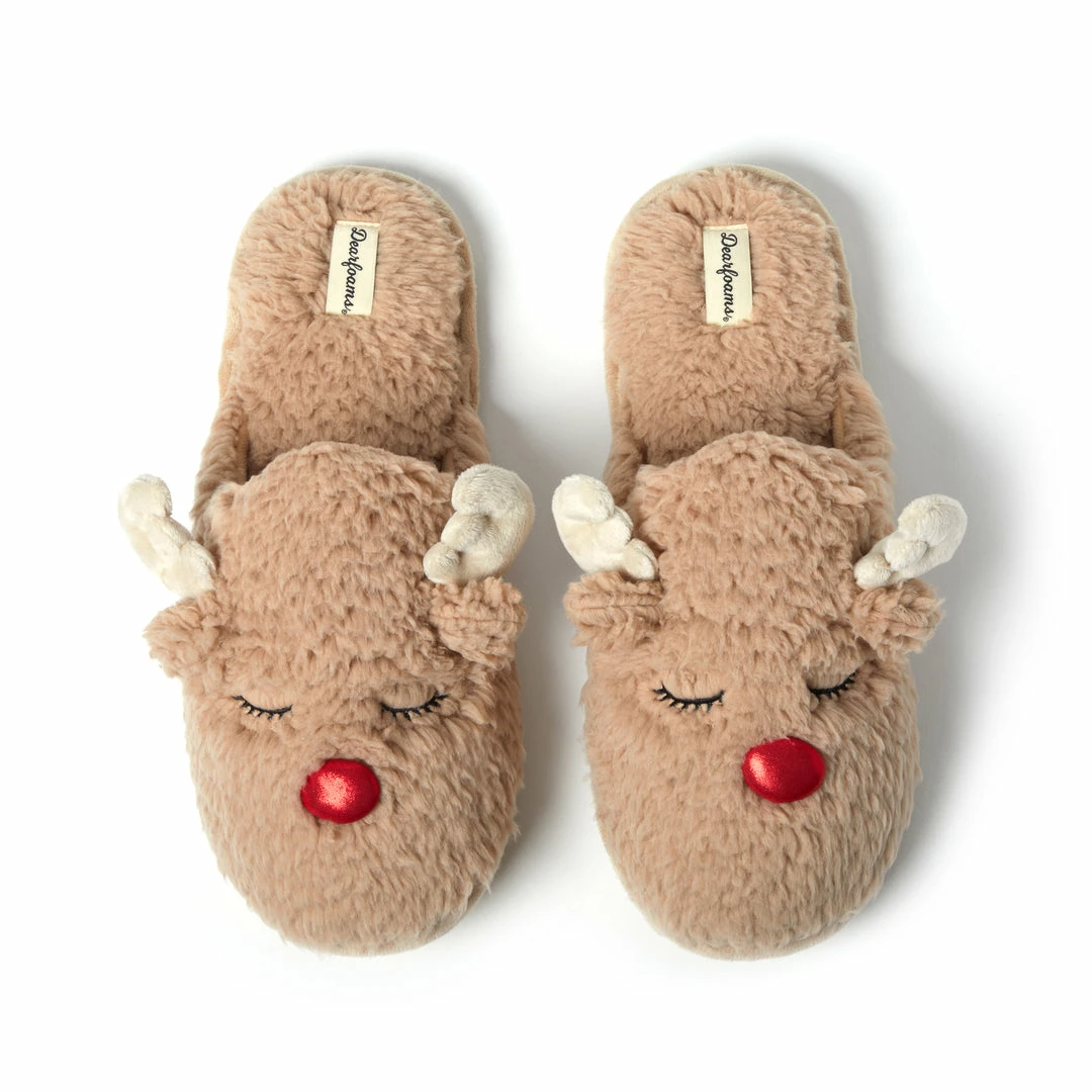 Outlet π₯° Dearfoams Men's Reindeer Funny Ugly π
Christmas Sweater Holiday Scuff Slipper π§¨